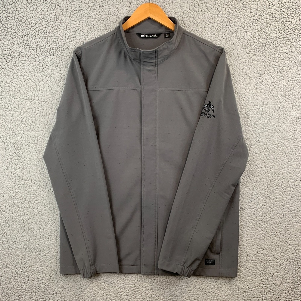 Travis Matthew Jacket Circling Raven Golf Club Full Zip Black Mens Size Large